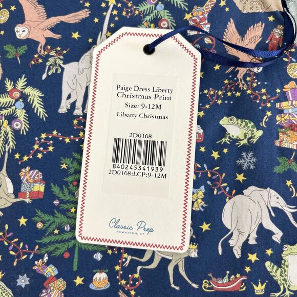 Classic Prep Childrenswear Paige Dress Liberty Christmas 9-12 Months NWT - Picture 8 of 11